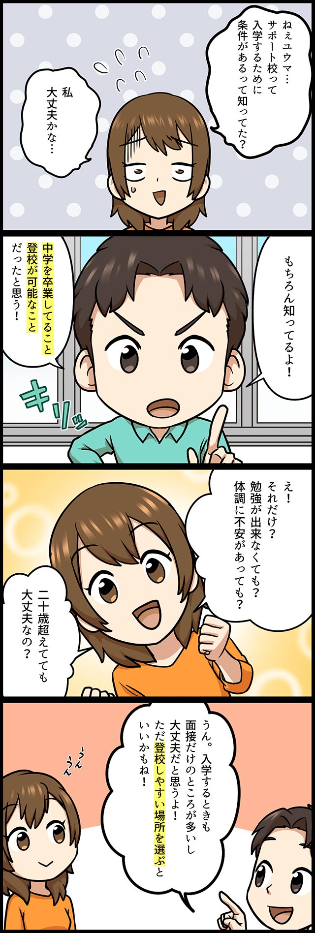 サポート校に入学条件はあるのか