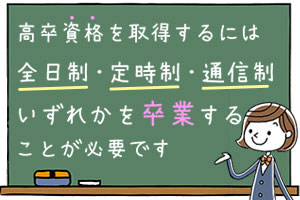 高卒資格を取得する条件とは? 高卒認定の違いも解説!